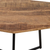 Olivia - Table d'appoint - noire - bois recyclé et métal - 56x48 cm