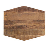 Olivia - Table d'appoint - noire - bois recyclé et métal - 56x48 cm