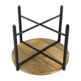 Sophia - Table d'appoint - tabac - bois de manguier recyclé et métal - ø75cm