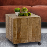 Ava - Couchtisch - natuurlijk hout - mango altholz - 45x45x45 cm