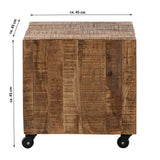 Ava - Couchtisch - natuurlijk hout - mango altholz - 45x45x45 cm