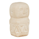 Visser - decoratie - beige - cement - 5,5x5,5x10 cm