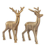 William - Deko Figur Hirsch 2er Set - metaal - 20 cm - zilver of goud