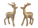 William - Deko Figur Hirsch 2er Set - metaal - 20 cm - zilver of goud