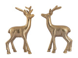William - Deko Figur Hirsch 2er Set - metaal - 20 cm - zilver of goud
