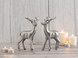 Olivia - Dekofigur Hirsch 2er Set - Metall - 20 cm