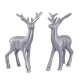Olivia - Dekofigur Hirsch 2er Set - Metall - 20 cm