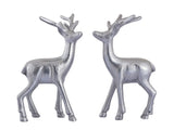 Olivia - Dekofigur Hirsch 2er Set - Metall - 20 cm