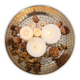 Elin - Deko Tablett - Gold oder Silber - Metall - ø 28 cm