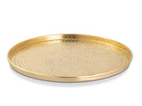 Olivia - Deko Tablet - Gelbgold - Metall - ø 40 cm