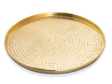 Olivia - Deko Tablet - Gelbgold - Metall - ø 40 cm
