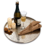 Eva - Deko Tablet - Silber oder Gold - Metall - ø 40 cm