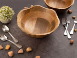 Amelia - decoratieve schaal - natuurlijk hout - mangohout - ø25 of 30cm H6cm