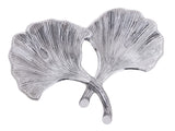James - Dekoschale Ginkgo 2 Blatt - Aluminium - Gold oder Silber
