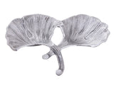 James - Dekoschale Ginkgo 2 Blatt - Aluminium - Gold oder Silber