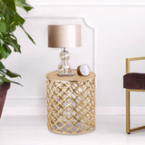 Sophie - table d'appoint - argent ou or - aluminium - ø 40 x 45 cm