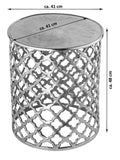 Sophie - table d'appoint - argent ou or - aluminium - ø 40 x 45 cm