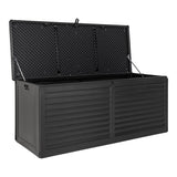 David - kussenbox - zwart - plastic - 146,5x61x64,5 cm