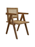 Esszimmerstuhl - 56x52x83 - Natur - Teak/Rattan