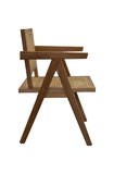 Esszimmerstuhl - 56x52x83 - Natur - Teak/Rattan