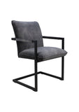 Esszimmerstuhl Boston - Dunkelgrau - Velours/Metall - 2er-Set 68x56x89 cm