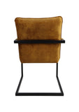 Esszimmerstuhl Boston - Gold - Velours/Metall - 2er-Set 68x56x89 cm