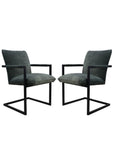 Esszimmerstuhl Boston - Hunter - Velours/Metall - 2er-Set 68x56x89 cm
