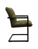 Esszimmerstuhl Boston - Moosgrün - Velours/Metall - 2er-Set 68x56x89 cm