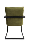 Esszimmerstuhl Boston - Moosgrün - Velours/Metall - 2er-Set 68x56x89 cm