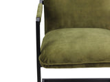 Esszimmerstuhl Boston - Moosgrün - Velours/Metall - 2er-Set 68x56x89 cm