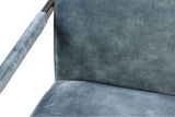 Esszimmerstuhl Boston - Niagara - Velours/Metall - 2er-Set - 56x68x89 cm