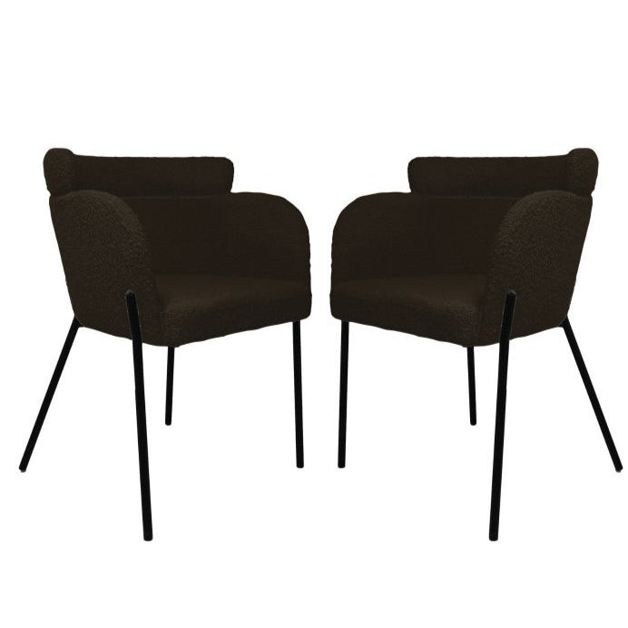 Geniet van luxe en stijl met de Luca Eetkamerstoel - Set van 2. Elegant en comfortabel design in espresso bruin, perfect voor jouw eetkamerinterieur.