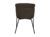 Esszimmerstuhl Luca - Espresso - Stoff/Metall - 2er-Set 60x57x81cm