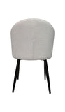Esszimmerstuhl Yuna - Creme - Teddy/Metall - 2er-Set 60x54x82,5 cm