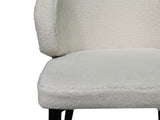 Esszimmerstuhl Yuna - Creme - Teddy/Metall - 2er-Set 60x54x82,5 cm