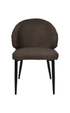 Esszimmerstuhl Yuna - Espresso - Teddy/Metall - 2er-Set 60x54x82,5 cm
