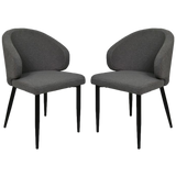 Verrijk je eetkamer met comfortabele elegantie. Ontdek de grijze Yuna Eetkamerstoelen met zachte teddy stof en stoer metalen onderstel.\