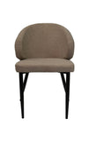 Esszimmerstuhl Yuna – Taupe – Teddy/Metall – 2er-Set – 60 x 54 x 82,5 cm