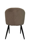 Esszimmerstuhl Yuna – Taupe – Teddy/Metall – 2er-Set – 60 x 54 x 82,5 cm
