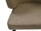 Esszimmerstuhl Yuna – Taupe – Teddy/Metall – 2er-Set – 60 x 54 x 82,5 cm