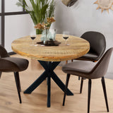 Mia - eettafel - tabak - mango hout - ø120cm