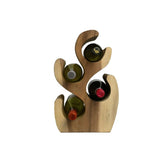 Charmant wijnflessenrek: Functioneel en stijlvol met Suar-hout.