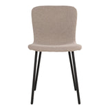 Smith – Esszimmerstuhl – Beige Bouclé – Stahl – 2 Stück