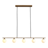 Sophie - hanglamp - messing - stof - 150 cm
