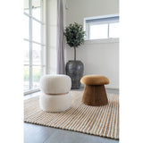 Robinson - Hampton Pouf - Okergeel - Velvet - Ø39x42 cm