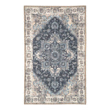 Amelia - Deurmat - blauw - chenille polyester - 50x80 cm