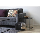 Fox - Havanna-Teppich - Schwarz/Weiß - Chenille-Polyester - 160x230 cm