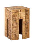 Sophia - Tabouret - couleur bois - bois de manguier - 28x45x28 cm