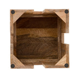 Sophia - Tabouret - couleur bois - bois de manguier - 28x45x28 cm