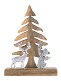 Michael - kerstfiguur - hout en aluminium - 20x27cm